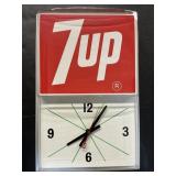 Lighted 7Up Advertising Clock.