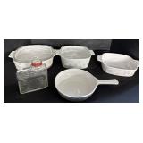 Corning Ware Dishes, Syrup Bottle.