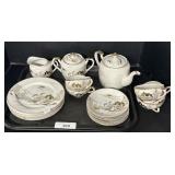 Kutani Japanese Tea & Plate Set.