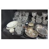 EAPG Glass, Silver Serving Set, Glasses &
