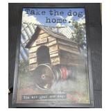 Red Dog Beer 'Take the Dog Home' Light Up Sign.