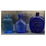 3 Glass Bottles- Blobtop & Straight.