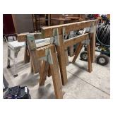 (4) Wooden Saw Horse.