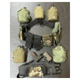 Military Canteens, Tactical Belt & Arrow Holder.