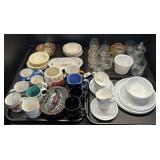 Corelle Dinnerware, Mugs, Florida Ashtrays.