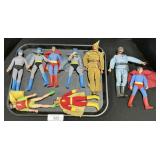 Batman, Superman, Lone Ranger Action Figures.