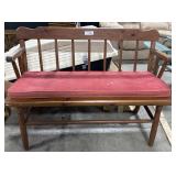 Rustic Pine Deacon Bench.