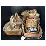 18 Various Longaberger Woven Baskets.