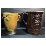 Pinecone Roseville Vase & Pottery Pitcher.