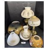2 Lamps W/Variety Of Shades.