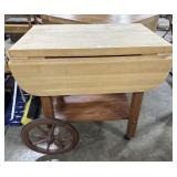 Butcherblock DropLeaf Tea Cart.