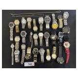 29 Menï¿½s & Ladies Fashion Wrist Watches, Chains.
