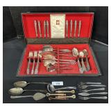 Rodgerï¿½s Silver Plated Flatware & Case.