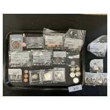 5 90% Silver Coins, PCGS Penny, Colorized Coins.