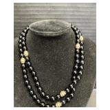 Onyx Beaded Necklace.