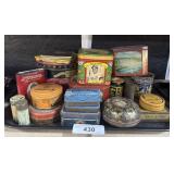 Lot Of Vintage Advertising Tins.