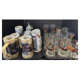 Lot Of Beer Steins & Beer Mugs & Glasses.