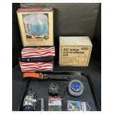 PA Flags, Cut-n-Clamp, Knife, Boat Compasses.