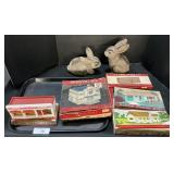 Plasticville Model Building Kits, Bunny Banks.