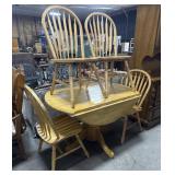 Butcherblock Style DropLeaf Dining Table & Chairs.