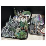 Ceramic & Brush Christmas Trees & Figures.