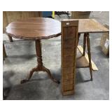 Walnut Chippendale-Style Table, Oak Side Table.