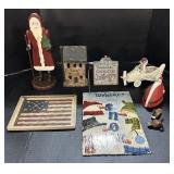 Rustic Style Christmas Wall Art & Santa Figures.