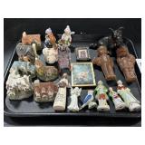 Lot Of Christmas Figures & Holiday Houses.