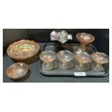 Carnival Glass Bowls & Dessert Glasses.