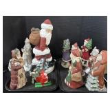 Lot Of Decorative Santa Figures.
