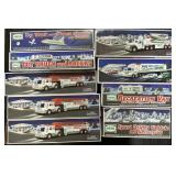 9 NOS Hess Trucks, Van, Racer, Motorcycles, Plane.