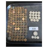 90% Silver Barber Half & Dimes, Wheat Pennies.
