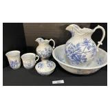 Bona Fama Berry Pitchers, Basin, Cups, Soap Dish.