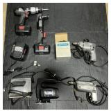 Craftsman Drills & Batteries, Jigsaws, Speaker.