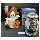 Miller Norman Rockwell Stein, Halloween Figurine.