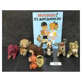 6 Animal Pin Cushion Tape Measures.