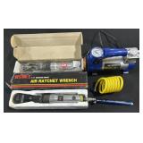 Small Air Compressor, 3/8 & 1/2 Inch Air Ratchet.