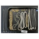 Sterling Silver Necklace, Costume Jewelry, Monet.