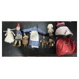 Lot Of Vintage Cloth Rag Dolls.