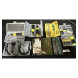 Drill Bits, Interchangeable Screwdriver Sets.