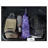Lot Of Umbrellas, Fanny Packs, & Umbrella Case.