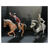 Cowboy & Knight W/ Horses Toys.