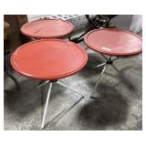 (3) Pressed Steel Side Tables.
