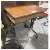 Vtg Steel & Maple Children's Desk.