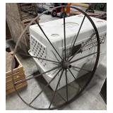 Vtg Steel Wagon Wheel.