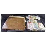 Vintage Valentines & Christmas Cards & Scrap Book.