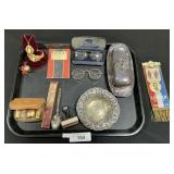 Sterling Silver Dish, Shaving Kit, GF Jewelry.