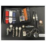 10 Fashion Watches & Pocket Knife.