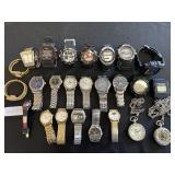23 Various Fashion Wrist Watches, 2 Pocket Watches