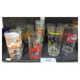 Lot Of Character & Advertising Glasses.